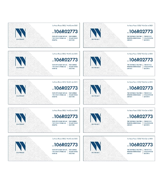 Картридж NVP совместимый NV-106R02773-SET10 для Xerox Phaser 3020/WorkCentre 3025 (1500k) (10 шт)