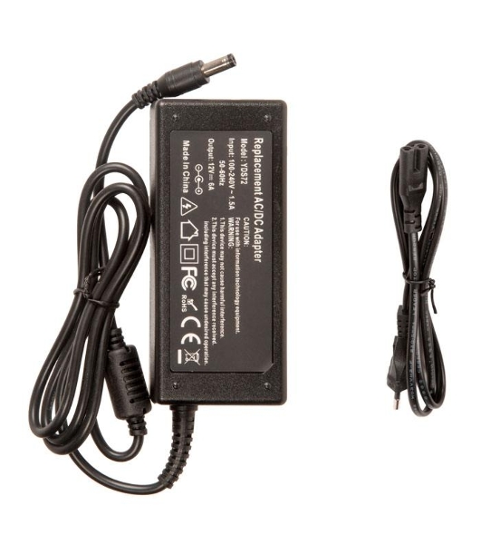 Блок питания для монитора и телевизора LCD 12V 6A, 72W, 5.5х2.1