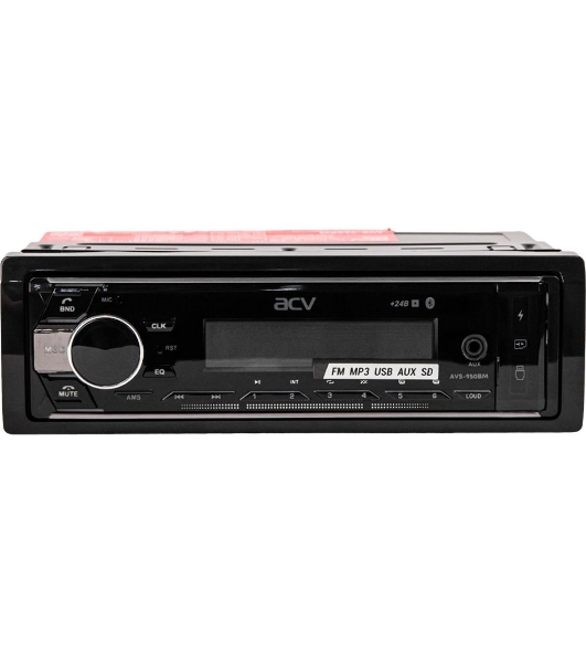Автомагнитола ACV AVS-950BM, 1 DIN, Bluetooth, USB Type-A, AUX