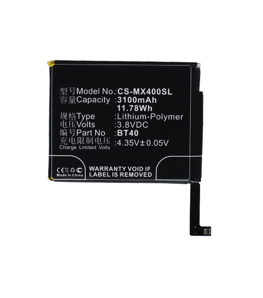 Аккумулятор CameronSino CS-MX400SL BT40 для Meizu MX4 M460 M461 3.8V, 3100mAh, 11.78Wh