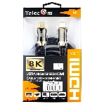 Кабель HDMI 19M/M,ver. 2.1, 8K@60 Hz 2m метал разъемы, нейлоновая оплетка Telecom TCG300-2M, фото14