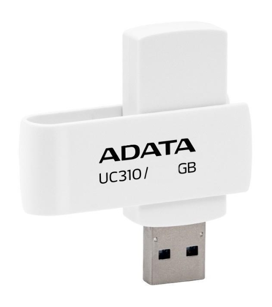 Флешка USB ADATA UC310 (UC310-128G-RWH), 128Gb, USB 3.2 Gen1, R/W 100/30, белый