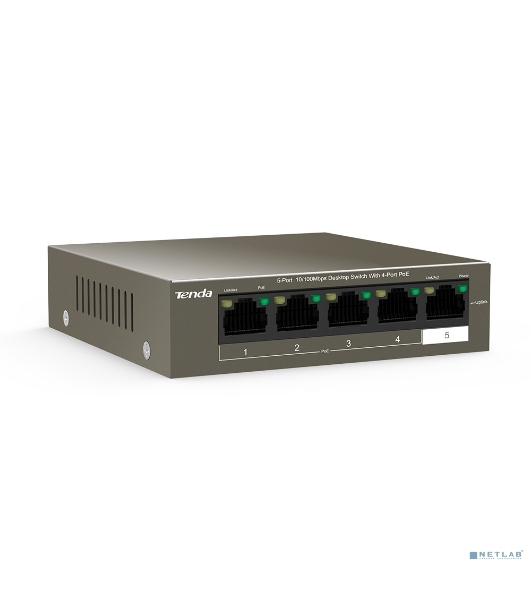 Коммутатор Tenda TEF1105P-4-38W 5PORT 10/100M
