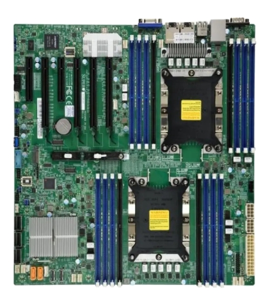 Материнская плата Supermicro MBD-X11DPI-N-B, LGA 3647, Intel C621, 16xDDR4, 14xSATA, 1xM.2, 6xPCI-E 3.0 (x16, x8), 2x 1Gb LAN, 1xVGA, 4xUSB-A 2.0, 3xUSB-A 3.2 Gen 1, 2xCOM, E-ATX, Bulk