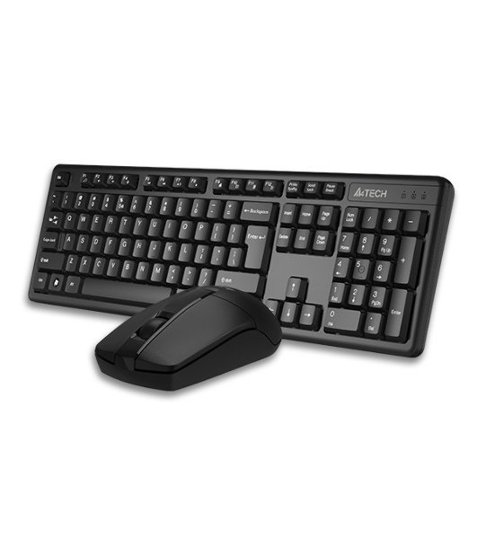 Комплект клавиатура+мышь A4Tech 3330N беспроводной, USB, 1200 DPI, чёрный