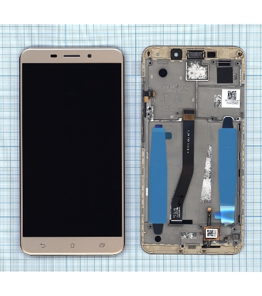 Дисплей для Asus ZenFone 3 Laser ZC551KL золотистый с рамкой