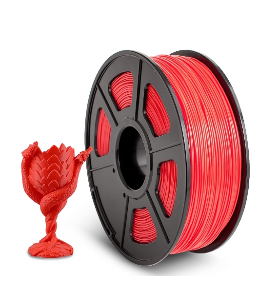 Филамент NVPrint ABS Red для 3D печати диаметр 1.75мм длина 330 метров масса 1 кг