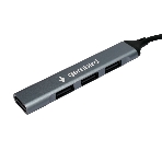 Разветвитель USB2.0 Gembird UHB-C203, 4xUSB2.0, кабель USB 10 см, алюминий, пакет, фото3