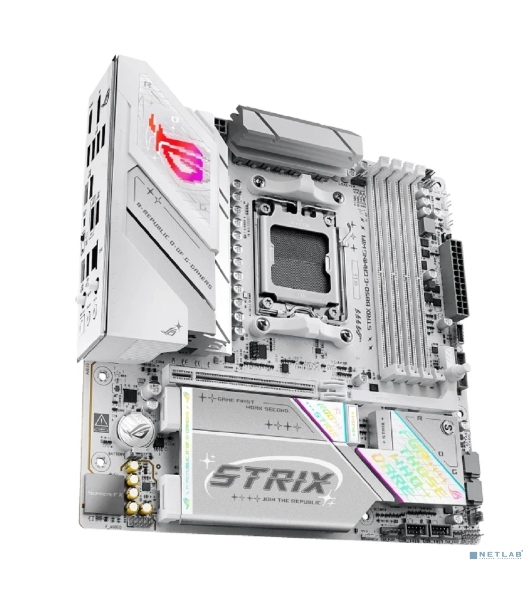 Материнская плата Asus ROG STRIX B850-G GAMING WIFI, AM5, AMD B850, 4xDDR5, 2xSATA, 4xM.2, 1xPCIe 5.0 x16, 1xHDMI, 1xDP, 1x2.5Gb LAN, Wi-Fi 7, Bluetooth 5.4, 1xUSB-C 20Gbps, 1xUSB-C 10Gbps, 2xUSB-A 10Gbps, 4xUSB-A 5Gbps, 2xUSB-A 2.0, 2x3.5 мм, 7.1, mATX