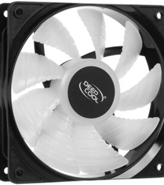 Вентилятор для корпуса DEEPCOOL RF120B черный, 120 мм, 1300 об/мин, 21.9 дБ, 3 pin
