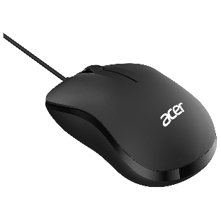 Мышь проводная Acer OMW140 черный, 1200 dpi, USB, кнопки - 3