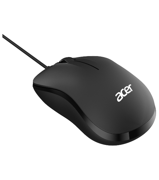 Мышь проводная Acer OMW140 черный, 1200 dpi, USB, кнопки - 3