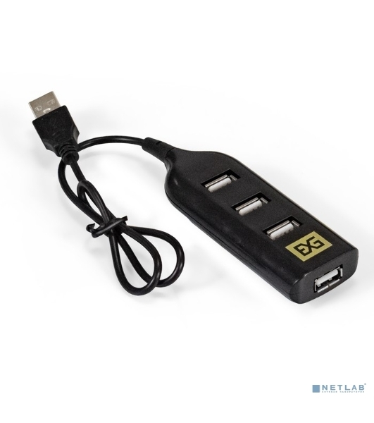 USB-концентратор ExeGate EX293976RUS DUB-42 (кабель-адаптер USB2.0 --> 4xUSB2.0, Plug&Play, черный)
