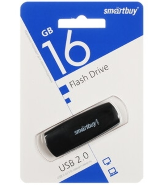 Флешка USB Smartbuy Scout Black (SB016Gb3SCK), 16Gb, USB 3.0/3.1, R/W 100/40, черный