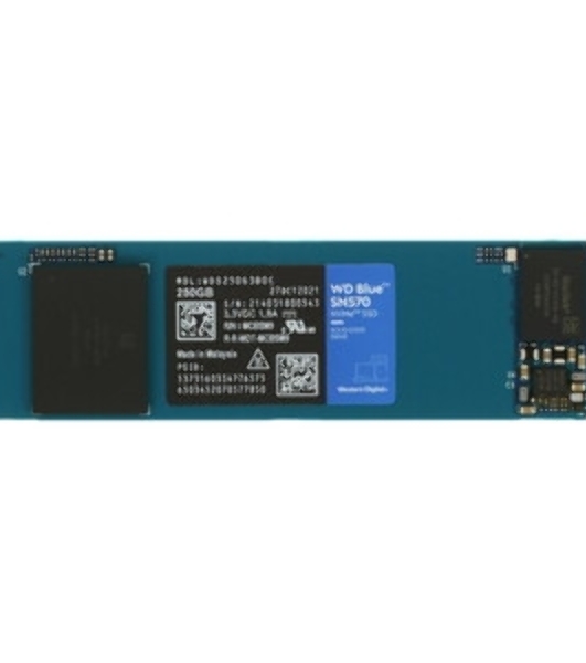 Накопитель SSD WD 250Gb, PCIe 3.0 x4, M.2 2280, Blue SN570 NVMe, R/W 3300/1200
