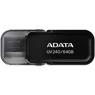 Флешка USB ADATA UV240 (AUV240-64G-RBK), 64Gb, USB 2.0, R/W 15/5, черный