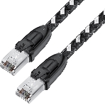 Патч-корд GCR PROF прямой 5.0m, UTP медь cat.6, STRONG черно-белый нейлон, ethernet high speed 10 Гбит/с, T568B, GCR-52779, фото2