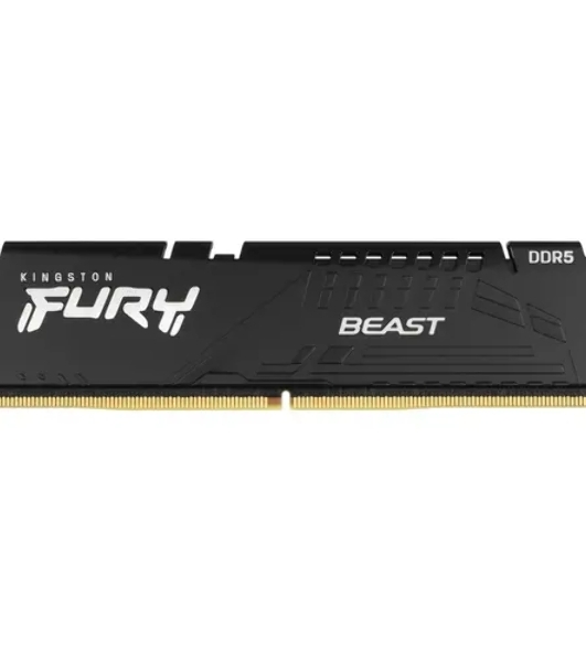 Оперативная память Kingston Fury Beast, DDR5, 8GB (1x8GB), 6000MHz, CL36, DIMM, с радиатором, черный