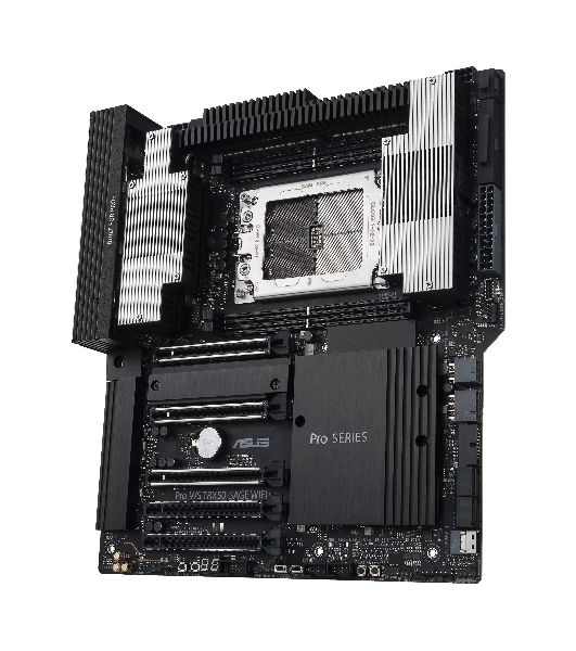 Материнская плата ASUS Pro WS TRX50-SAGE WIFI, sTR5, AMD TRX50, 4xDDR5, 4xSATA, 3xM.2, 1xSlimSAS, 1xPCI-E 5.0 x8, 1xPCI-E 4.0 x16, 1xPCI-E 4.0 x4, 2x 10Gb LAN, 2xUSB-A 2.0, 6xUSB-A 3.2 Gen 2, 1xUSB-C 3.2 Gen 2x2, 2x3.5 мм, 5.1, E-ATX
