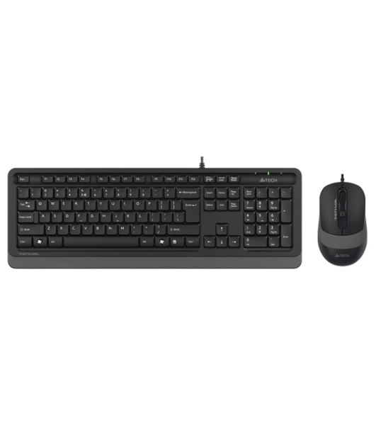 Комплект клавиатура+мышь A4Tech FStyler F1010 проводной, USB, 1600 DPI, чёрный