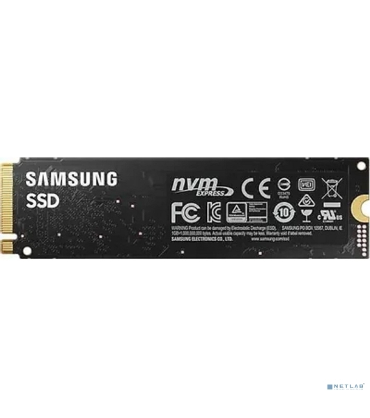 Накопитель SSD Samsung 980 MZ-V8V500BW, 500Gb, PCIe 3.0 x4, M.2 2280, NVMe, R/W 3100/2600