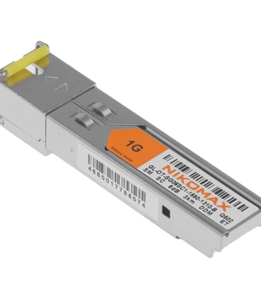 Модуль SFP GIGALINK GL-OT-SG06SC1-1550-1310-B, WDM, 155Mb/1,25Gb/s одно волокно SM, SC, Tx:1550/Rx:1310 нм, 6 дБ до 3 км