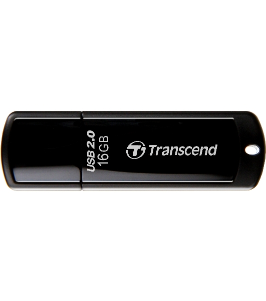 Флешка USB Transcend JetFlash 350 (TS16GJF350), 16Gb, USB 2.0, R/W 15/7, черный