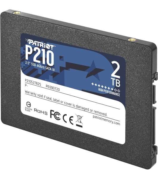 Накопитель SSD Patriot P210, 2Tb, SATA III, 2.5', R/W 520/430