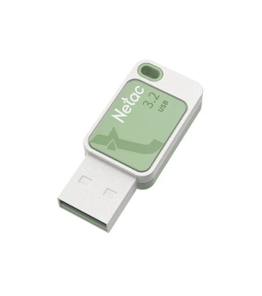 Флешка USB Netac UA31 (NT03UA31N-128G-32GN), 128Gb, USB 3.2, R/W 110/45, зеленый/белый