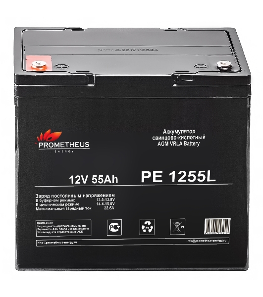 Батарея для ИБП Prometheus Energy PE 1255L 12В 55А·ч