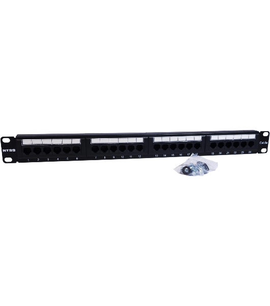 Патч-панель NTSS NTSS-PP-1U-24-UTP-RJ45-5E-D 19' 1U 24xRJ45 кат.5E UTP