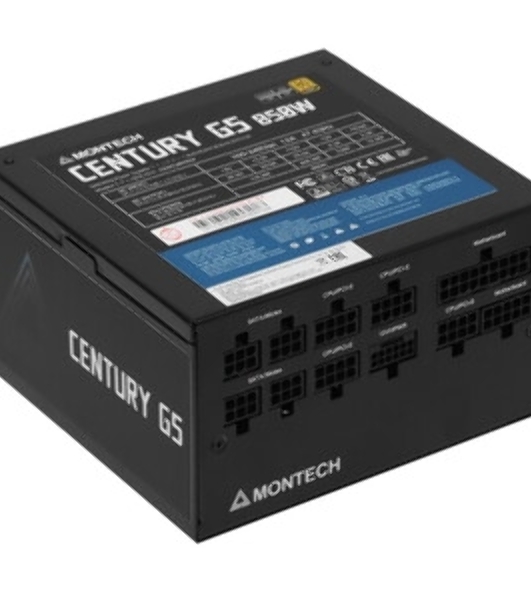 Блок питания Montech ATX 850W CENTURY GOLD G5, 850 Вт, 80 PLUS GOLD, 120 мм, модульный, черный