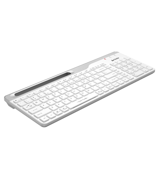 Клавиатура беспроводная A4Tech Fstyler FBK25, USB, Bluetooth/Радиоканал, белый/серый