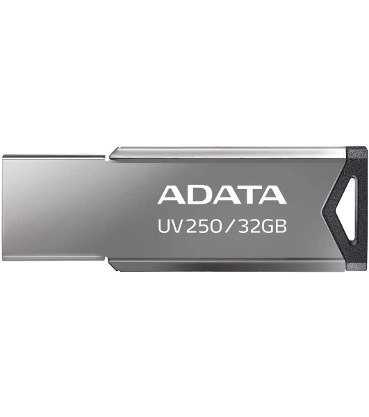 Флешка USB ADATA UV250 (AUV250-32G-RBK), 32Gb, USB 2.0, R/W 25/10, серебристый