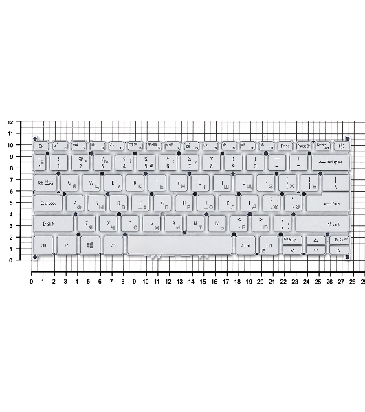 Клавиатура для ноутбука Acer Swift 3 SF313-51 серебристая с подсветкой