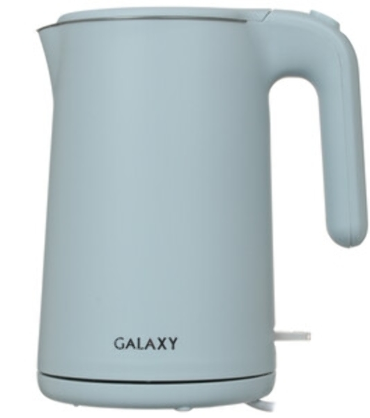 Электрочайник Galaxy GL 0327 небесный, 1.5 л, 1800 Вт, скрытый нагревательный элемент