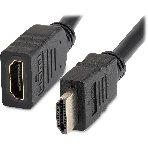 Кабель-удлинитель аудио-видео Buro HDMI (m)/HDMI (f) 3м. позолоч.конт. черный, фото 1