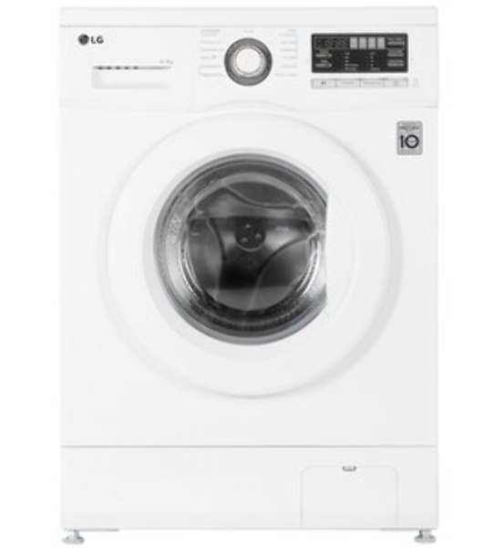Стиральная машина LG F1296CDS0X белый, загрузка фронтальная 6 кг, 1200 об/мин, класс B