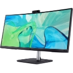 Монитор 34' Acer CB343CURDbemiiphcuzx IPS 3440x1440, 60 Гц, 4 мс, 21:9, 300 кд/м², 2xHDMI 2.0, DP, USB Type-C (90 Вт), USB Hub, HDR10, FreeSync, динамики, веб-камера 5 Мп, изогнутый экран (3800R), черный, фото9