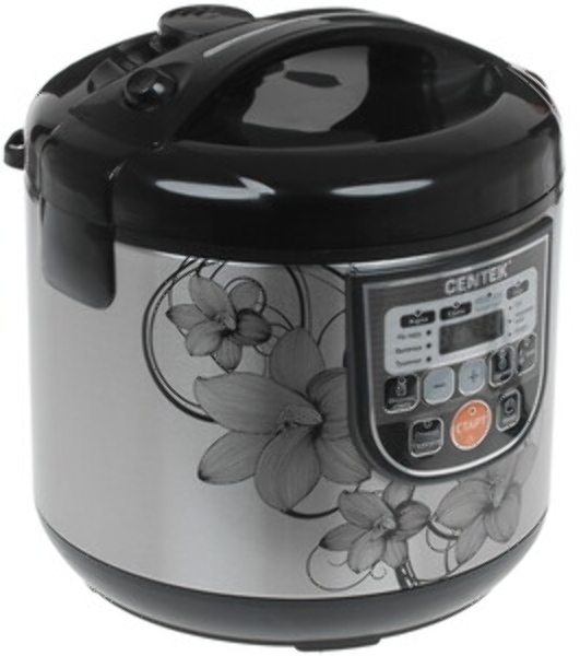 Мультиварка Centek CT-1498 Ceramic черный, сталь 700 Вт, 5.0л, КЕРАМИЧЕСКОЕ ПОКРЫТИЕ ЧАШИ, 10 пр-м.