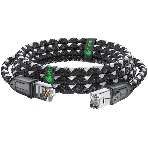Патч-корд GCR PROF прямой 5.0m, UTP медь cat.6, STRONG черно-белый нейлон, ethernet high speed 10 Гбит/с, T568B, GCR-52779, фото7