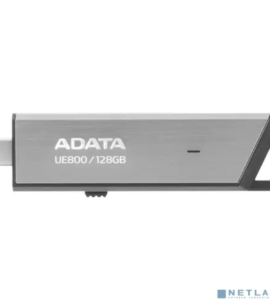 Флешка USB ADATA UE800 (AELI-UE800-128G-CSG), 128Gb, Type-C USB 3.2, R/W 1000/550, серебристый