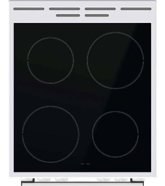 Плита электрическая Gorenje GEC5A12WG-B белый, конфорок 4 электрических, духовка 68 л, 50 см x 85 см x 59.4 см (без крышки)