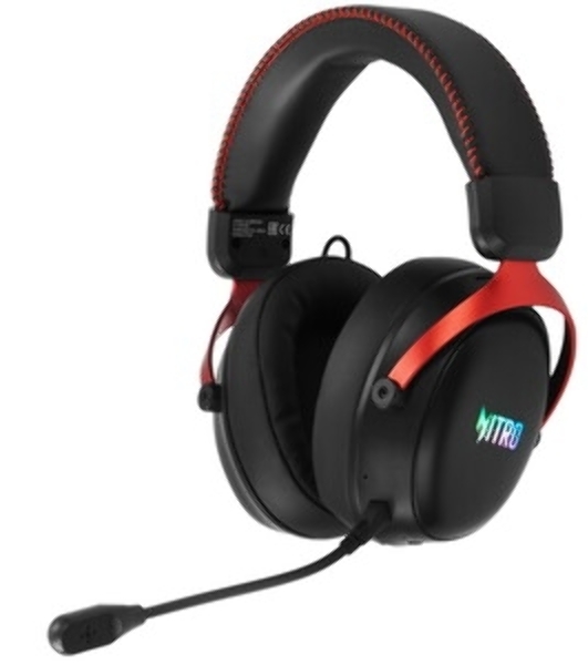 Гарнитура Acer OHR401 чёрный, беспроводная + проводная, USB/Bluetooth/mini jack 3.5 мм, до 55 ч, подсветка