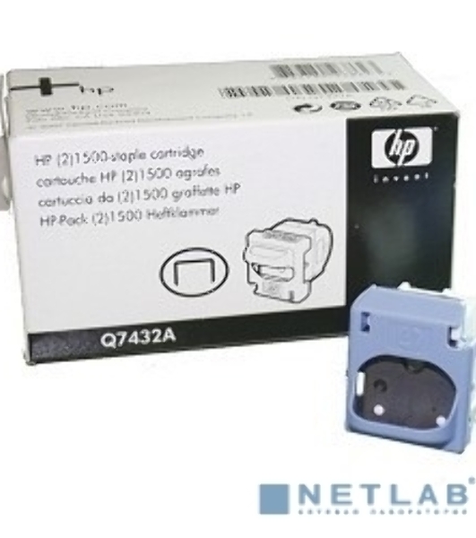 Картридж со скрепками HP Q7432A, комплект 2 картриджа по 1500 скрепок, для LJ M2727/M3035/3390/3392/CM3530/M525/M575, (1500x2)