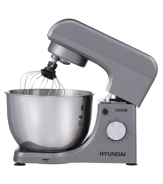 Миксер планетарный Hyundai HYM-S5451 1000 Вт, серый/черный