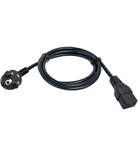 Шнур питания ITK PC-C19D-3M C19-Schuko проводник.:3x1.5мм2 3м 230В 16А черный