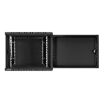 Шкаф телекоммуникационный 19' настенный 9U ExeGate EC-WM-9U.450.M.BLACK (19', 9U, 600x450x500 мм (ШхГхВ), передняя дверь металл, съемные боковые панели, пыле- и влагозащита IP23, черный RAL 9004), фото11