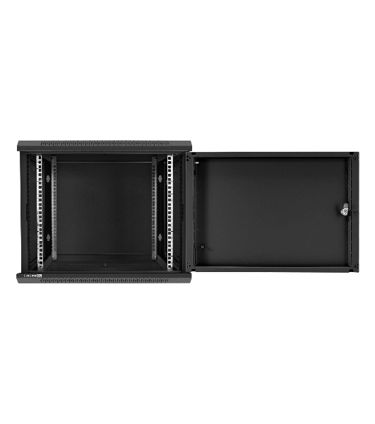 Шкаф телекоммуникационный 19' настенный 9U ExeGate EC-WM-9U.450.M.BLACK (19', 9U, 600x450x500 мм (ШхГхВ), передняя дверь металл, съемные боковые панели, пыле- и влагозащита IP23, черный RAL 9004)