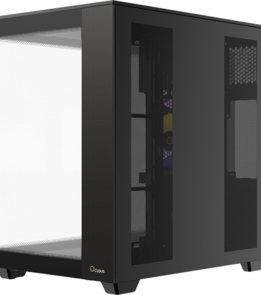 Корпус Ocypus Delta C74 ARGB Black, Midi-Tower, чёрный, 2 x 120 мм